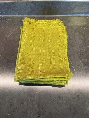 5~ Hand Loomed In Mexico Mexicraft Imports 100% Acrylic Green placemats